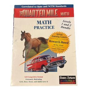 The Quarter Mile Math Software Levels 1 And 2 Bundle Windows 98- Win 7 *SEALED*